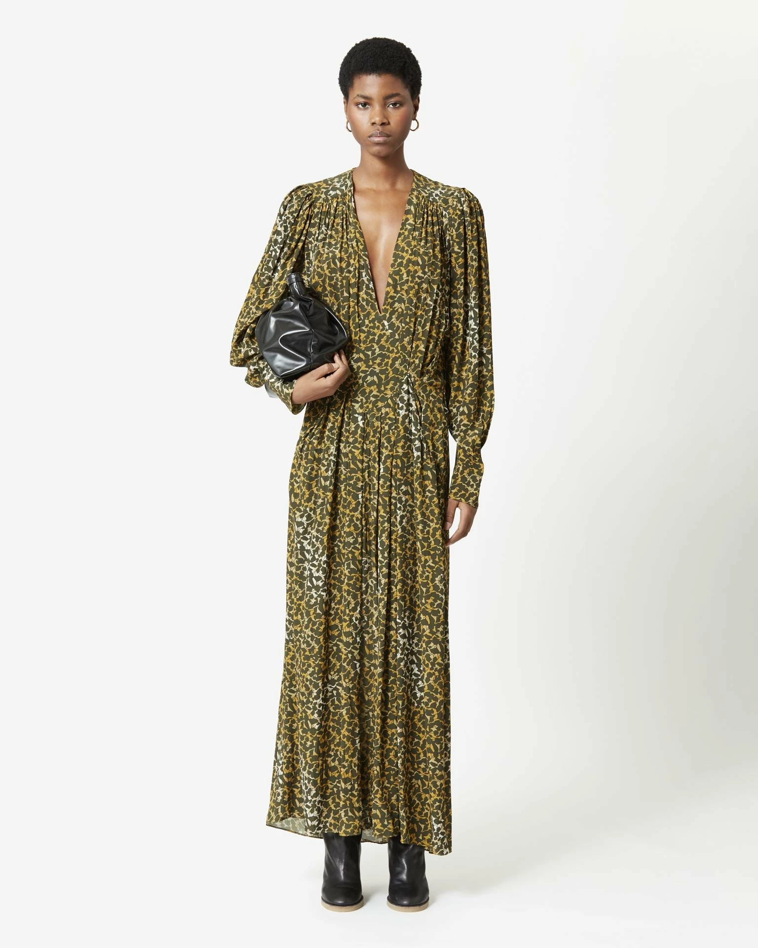 Isabel MarantAissa Dress - Ecru/Black 2 Isabel MarantAissa Dress - Ecru/Black - Image 2