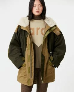 Isabel MarantGane Coat - Dark Khaki -Viktoria & Woods shop 16147940vo 23 r@2x