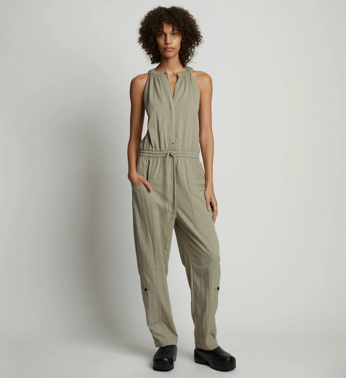 Proenza Schouler White LabelDrapey Tank Jumpsuit - Black 3 Proenza Schouler White LabelDrapey Tank Jumpsuit - Black - Image 3