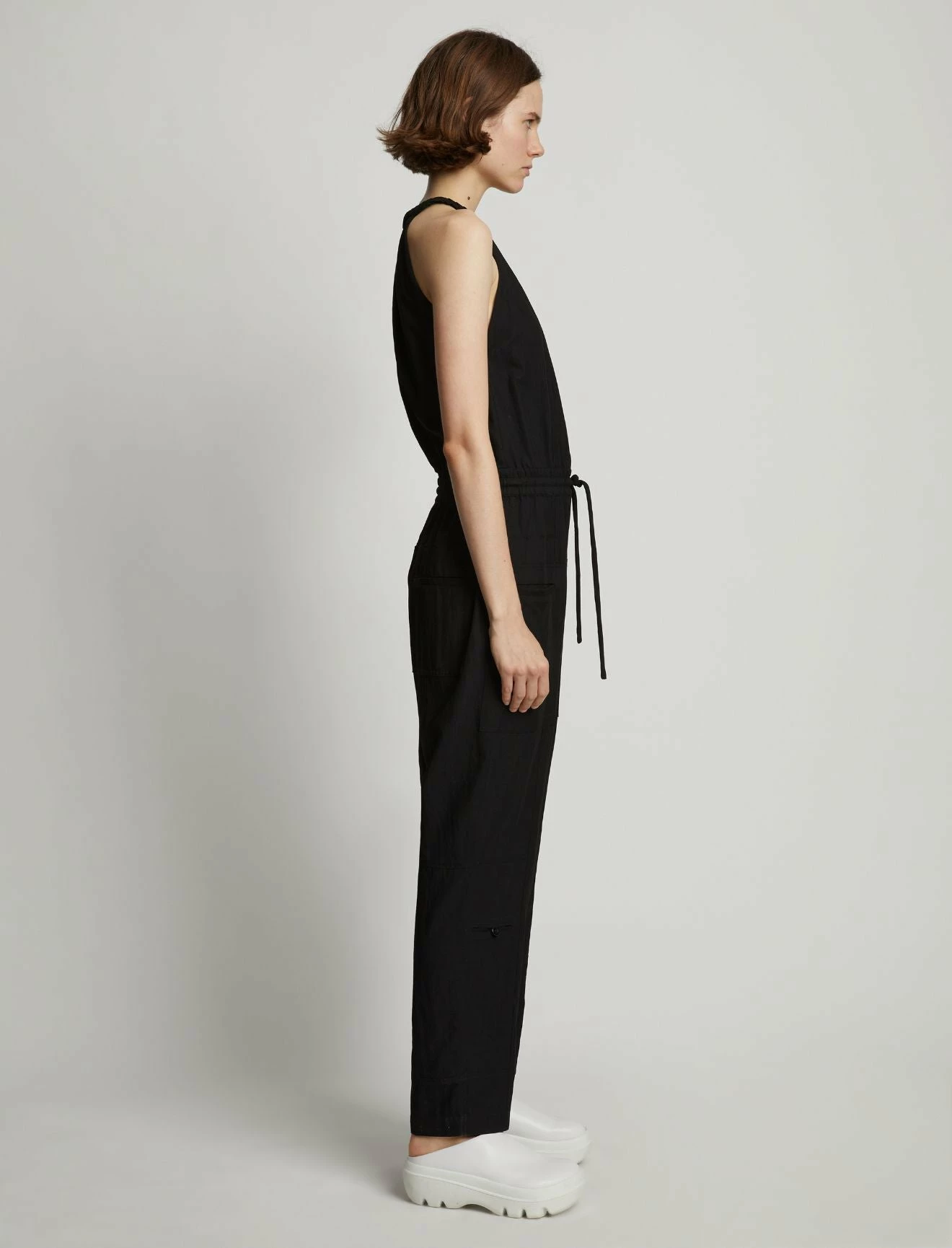 Proenza Schouler White LabelDrapey Tank Jumpsuit - Black 3 Proenza Schouler White LabelDrapey Tank Jumpsuit - Black - Image 3
