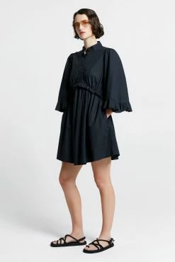 Karen WalkerOrganic Cotton Blossom Dress - Black -Viktoria & Woods shop 42266 01 BlossomDress Black B@2x scaled