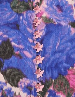 ZimmermannHigh Tide Buttoned Dress - Purple Floral -Viktoria & Woods shop 6.5723dhig.ppif .purple ikat floral detail@2x