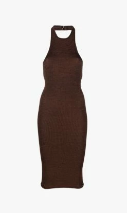 Hunza GPolly Dress - Metallic Chocolate