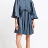 Karen WalkerOrganic Cotton Blossom Dress - Asphalt