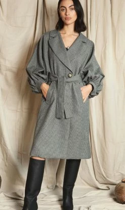 MahsaUniversal Trench - Mini Houndstooth