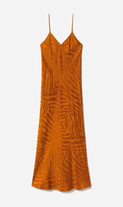 Silk Laundry90's Slip Dress - Tamarin Jacquard