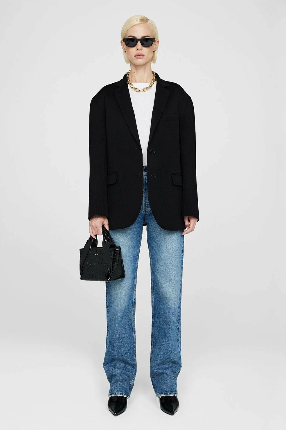 Anine BingQuinn Blazer - Black 2 Anine BingQuinn Blazer - Black - Image 2