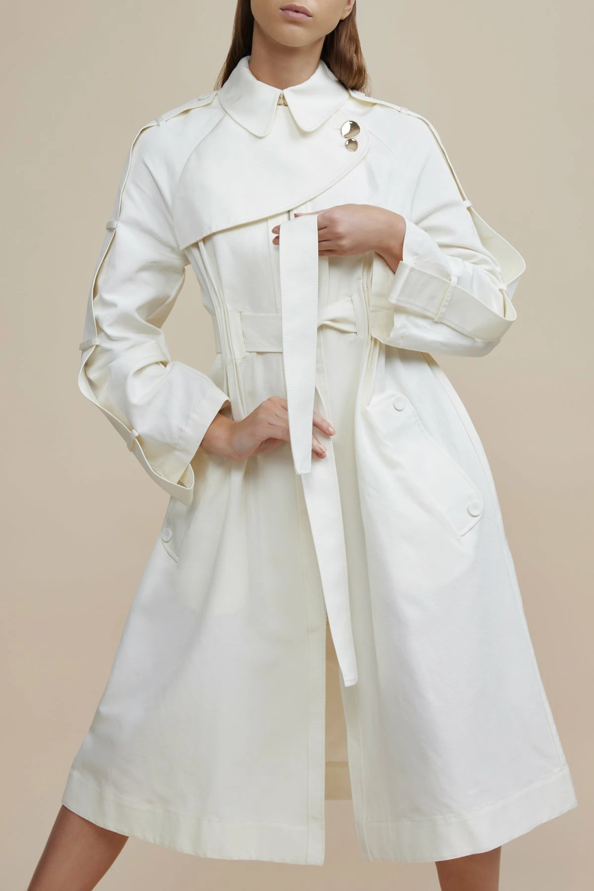 AclerThatcher Coat - Cream 2 AclerThatcher Coat - Cream - Image 2
