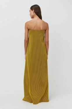 Camilla And MarcIzaro Maxi Dress - Yellow / Brown -Viktoria & Woods shop C M camilla and marc Izaro strapless column maxi dress yellow brown 2 640x960 2x 25a53c60 ebfa 4e94 b45a 320c947831ca@2x