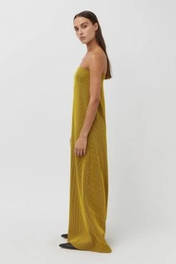 Camilla And MarcIzaro Maxi Dress - Yellow / Brown -Viktoria & Woods shop C M camilla and marc Izaro strapless column maxi dress yellow brown 3 640x960 2x da8ae4de c27b 439a 9377 af345f88a142@2x