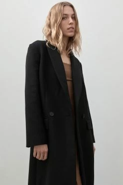 St. AgniDouble Breasted Wool Coat - Black -Viktoria & Woods shop Double brested Wool Coat Black3 copy 1000x c677b041 c0cf 4efc ad4f df710fe532df@2x