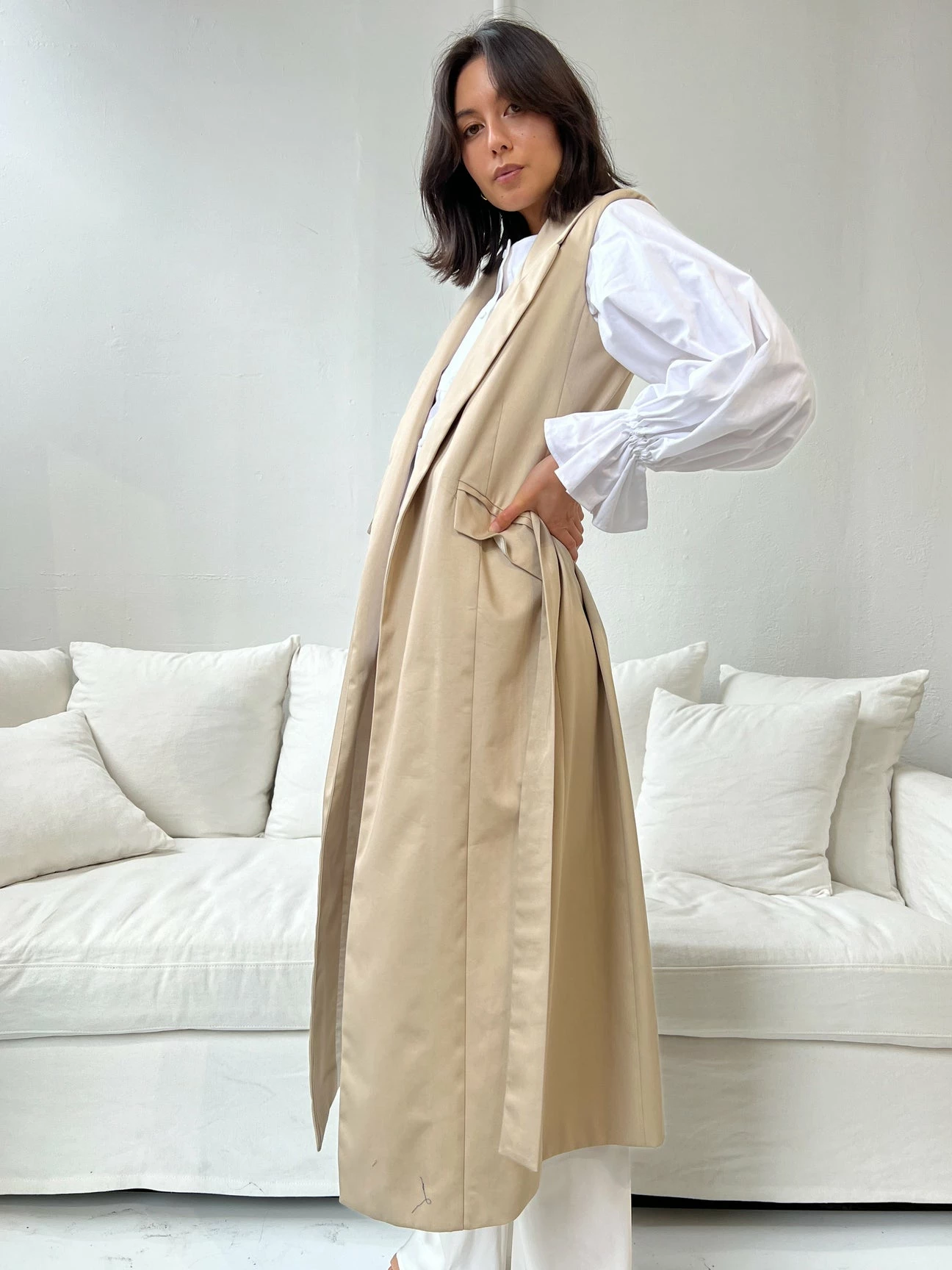 Caitlin CrispEndearment Trench - Taupe 3 Caitlin CrispEndearment Trench - Taupe - Image 3