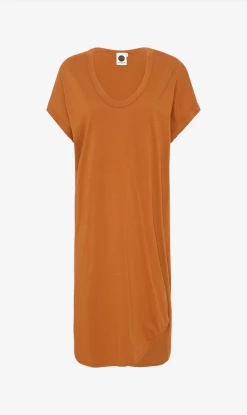 BassikeBoxy T.Shirt Dress - Orange Rust
