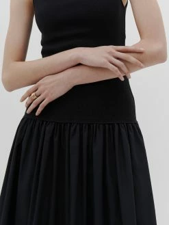 BassikeGathered Strap Contrast Tank Dress - Black -Viktoria & Woods shop PC22WFD152 gathered strap cntrast tank dress black DETAIL1 2000x 9b3a156e 93d1 4a17 b2f4 6ebb8fd41ea4@2x