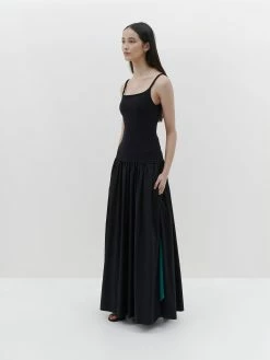 BassikeGathered Strap Contrast Tank Dress - Black -Viktoria & Woods shop PC22WFD152 gathered strap cntrast tank dress black FULL2 2000x 474417c0 ad3e 49e7 a674 44917e844425@2x