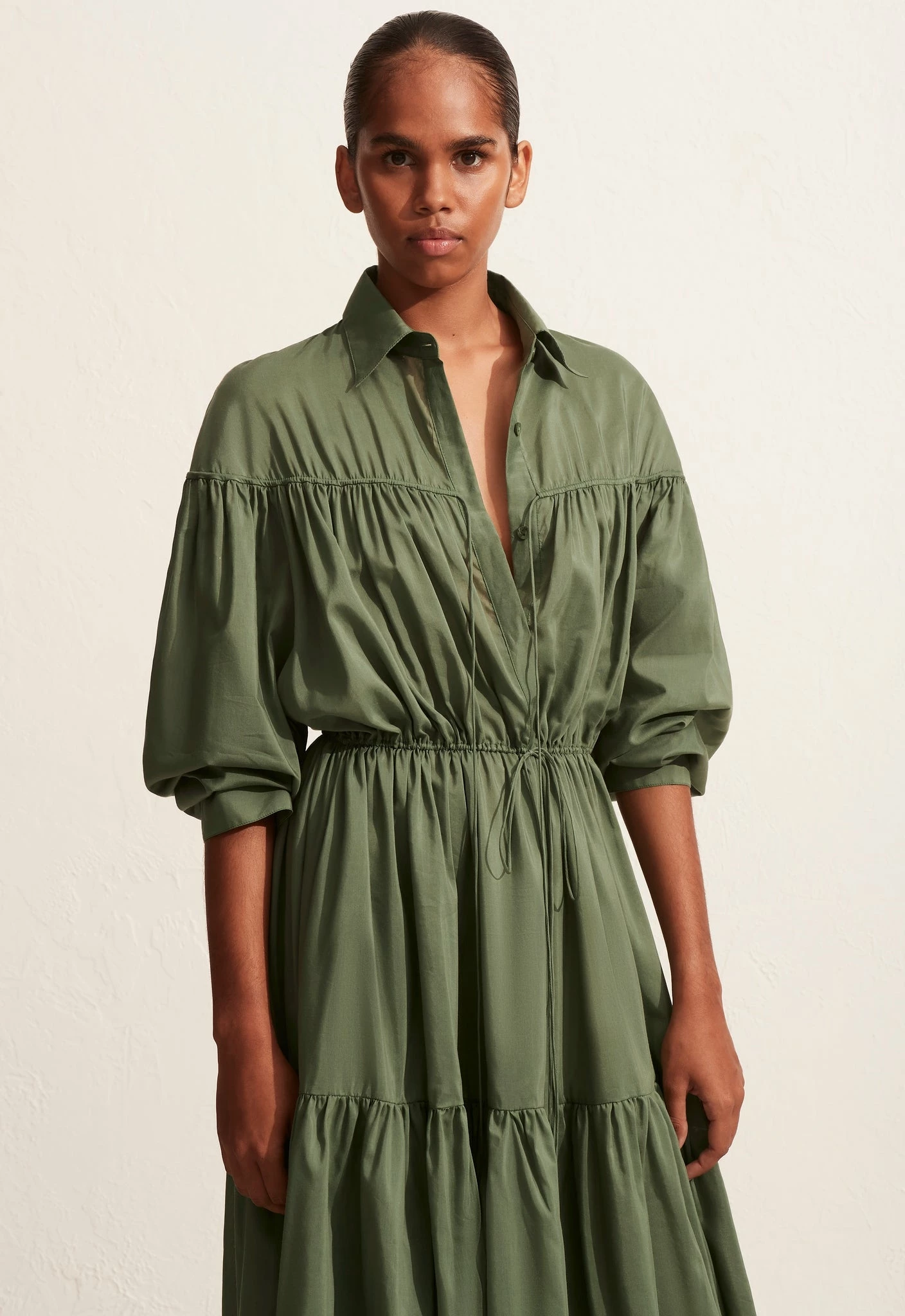 MatteauTiered Drawcord Dress - Fern 3 MatteauTiered Drawcord Dress - Fern - Image 3