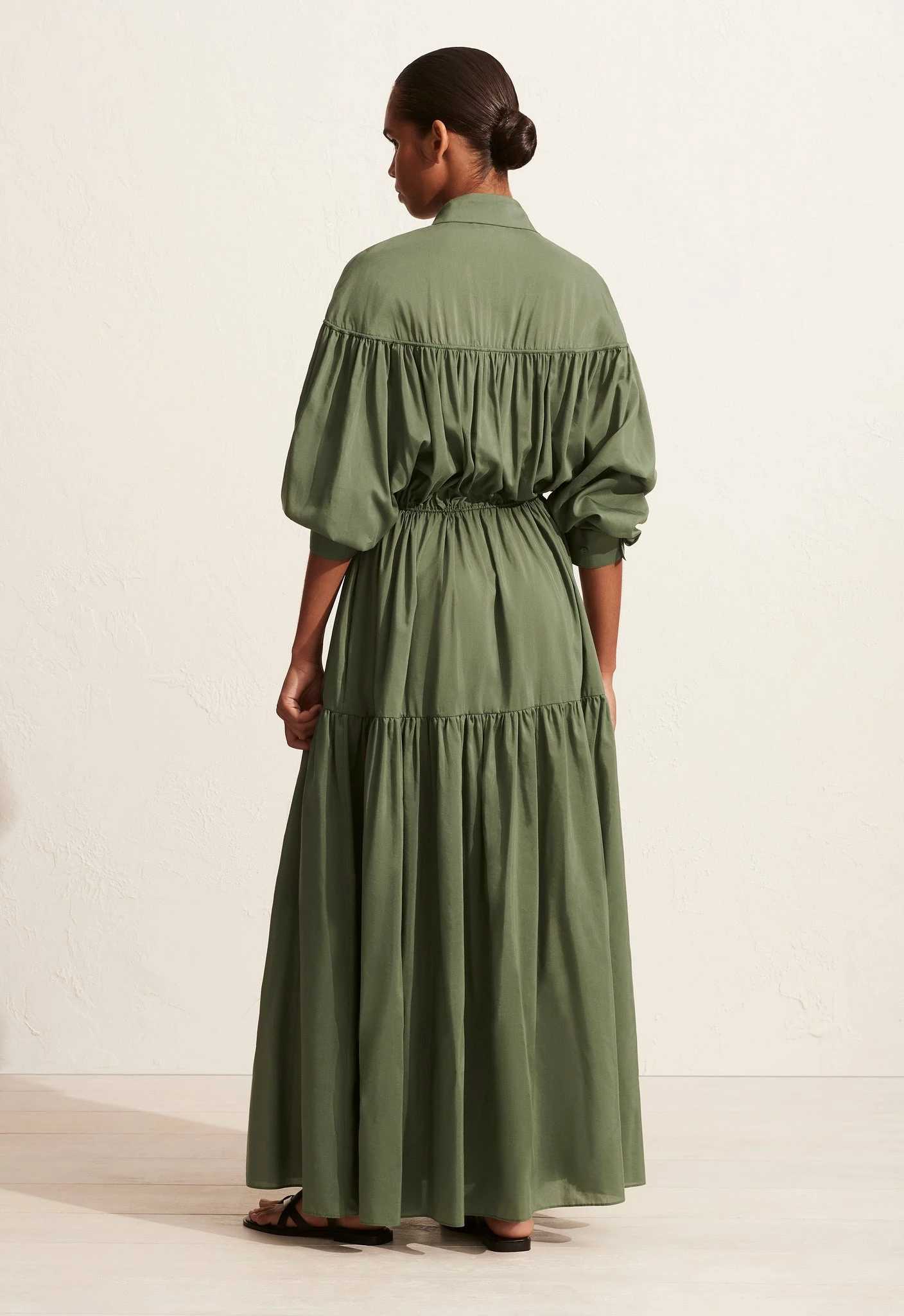 MatteauTiered Drawcord Dress - Fern 2 MatteauTiered Drawcord Dress - Fern - Image 2