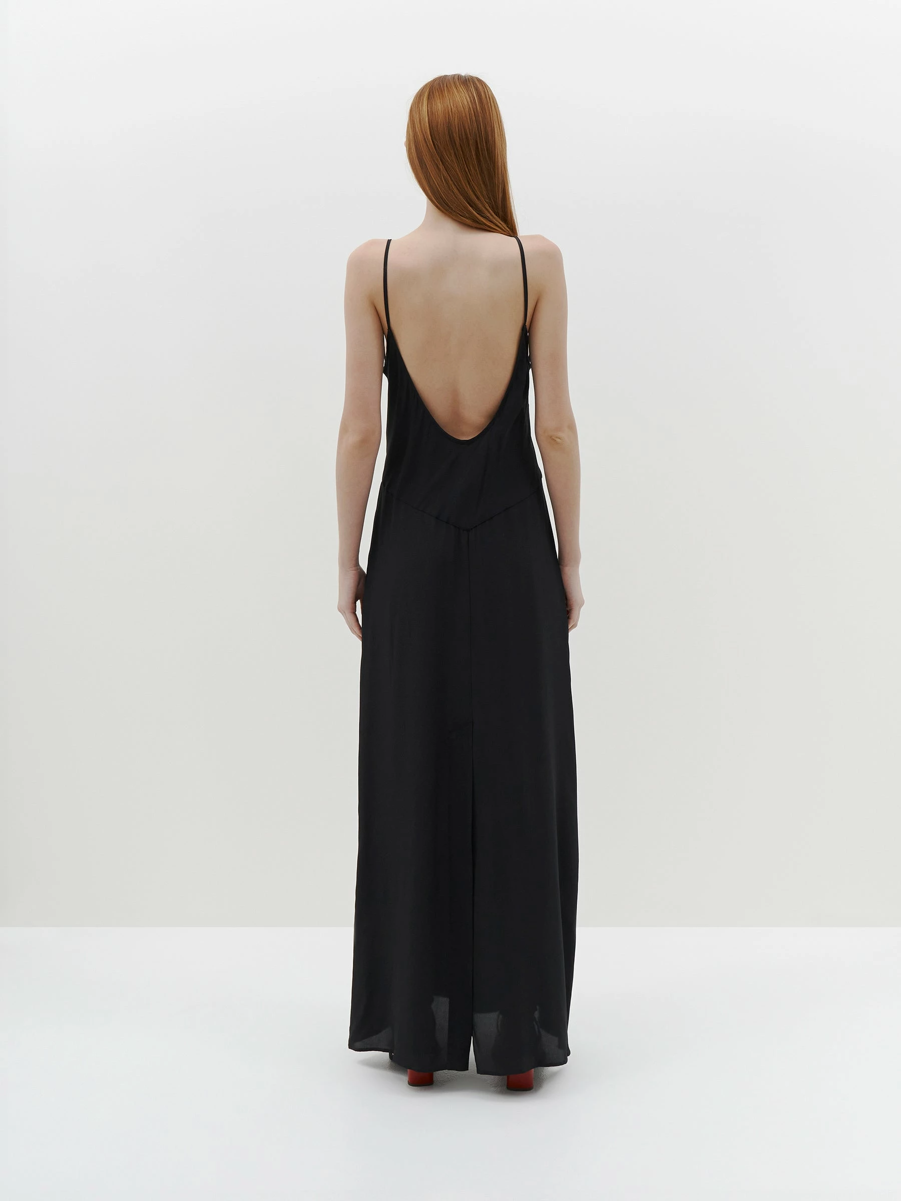 BassikeSilk Longerline Slip Dress - Black 2 BassikeSilk Longerline Slip Dress - Black - Image 2