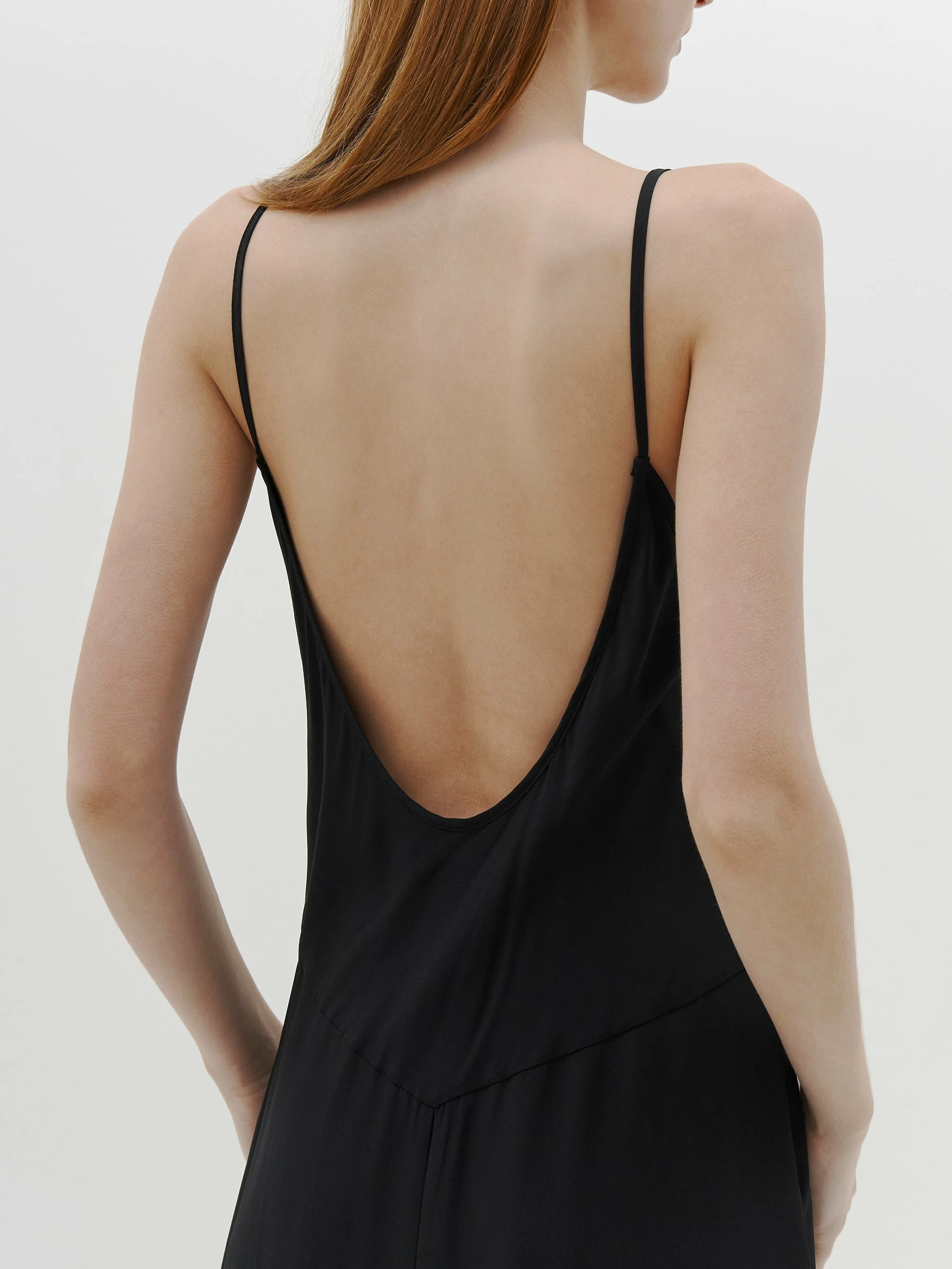 BassikeSilk Longerline Slip Dress - Black 4 BassikeSilk Longerline Slip Dress - Black - Image 4