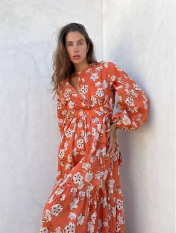 Caitlin CrispMonaco Dress - Aperol -Viktoria & Woods shop ScreenShot2022 10 10at11.28.46AM@2x