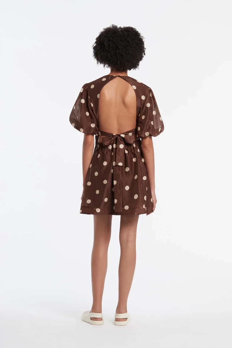 SIR THE LABELVivi Open Back Mini Dress - Marlon Polka Dot 6 SIR THE LABELVivi Open Back Mini Dress - Marlon Polka Dot - Image 6