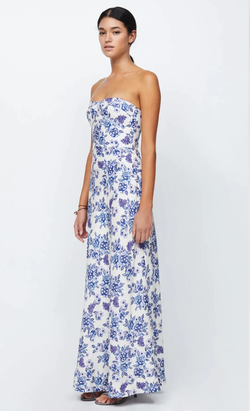 Bec + BridgeAudette Strapless Maxi - Porcelain Floral 6 Bec + BridgeAudette Strapless Maxi - Porcelain Floral - Image 6