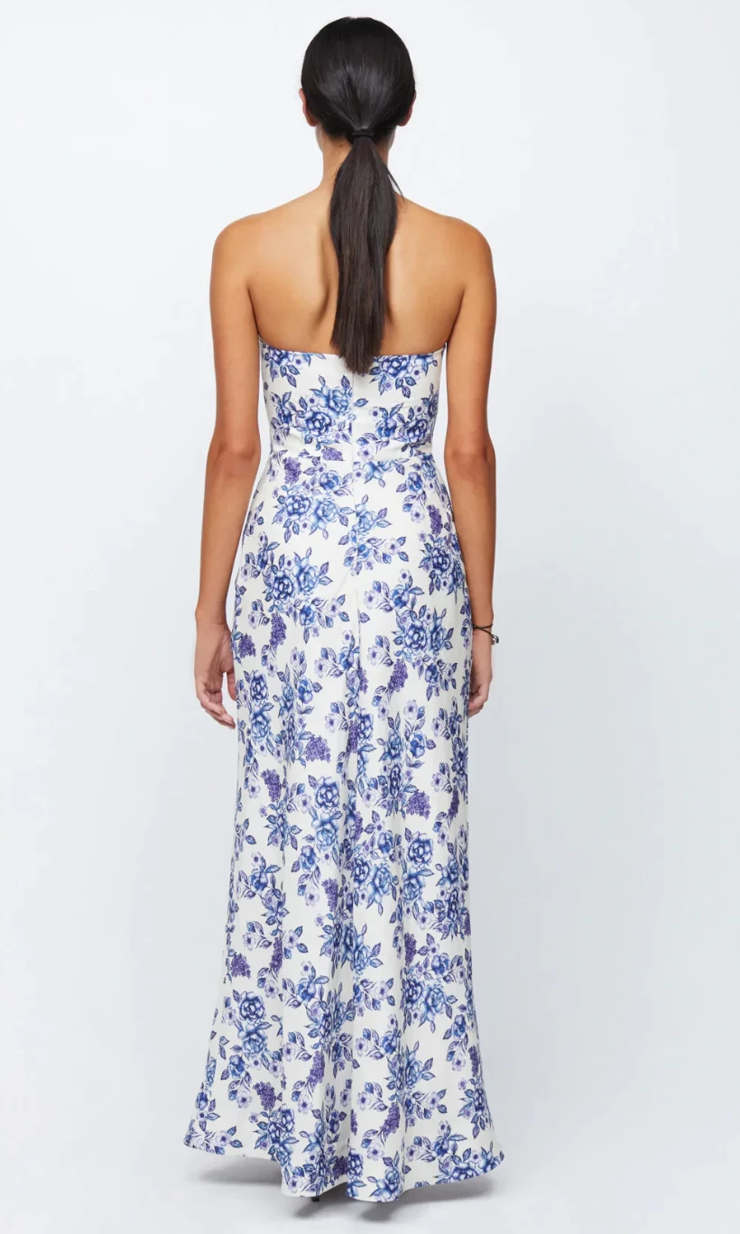 Bec + BridgeAudette Strapless Maxi - Porcelain Floral 5 Bec + BridgeAudette Strapless Maxi - Porcelain Floral - Image 5