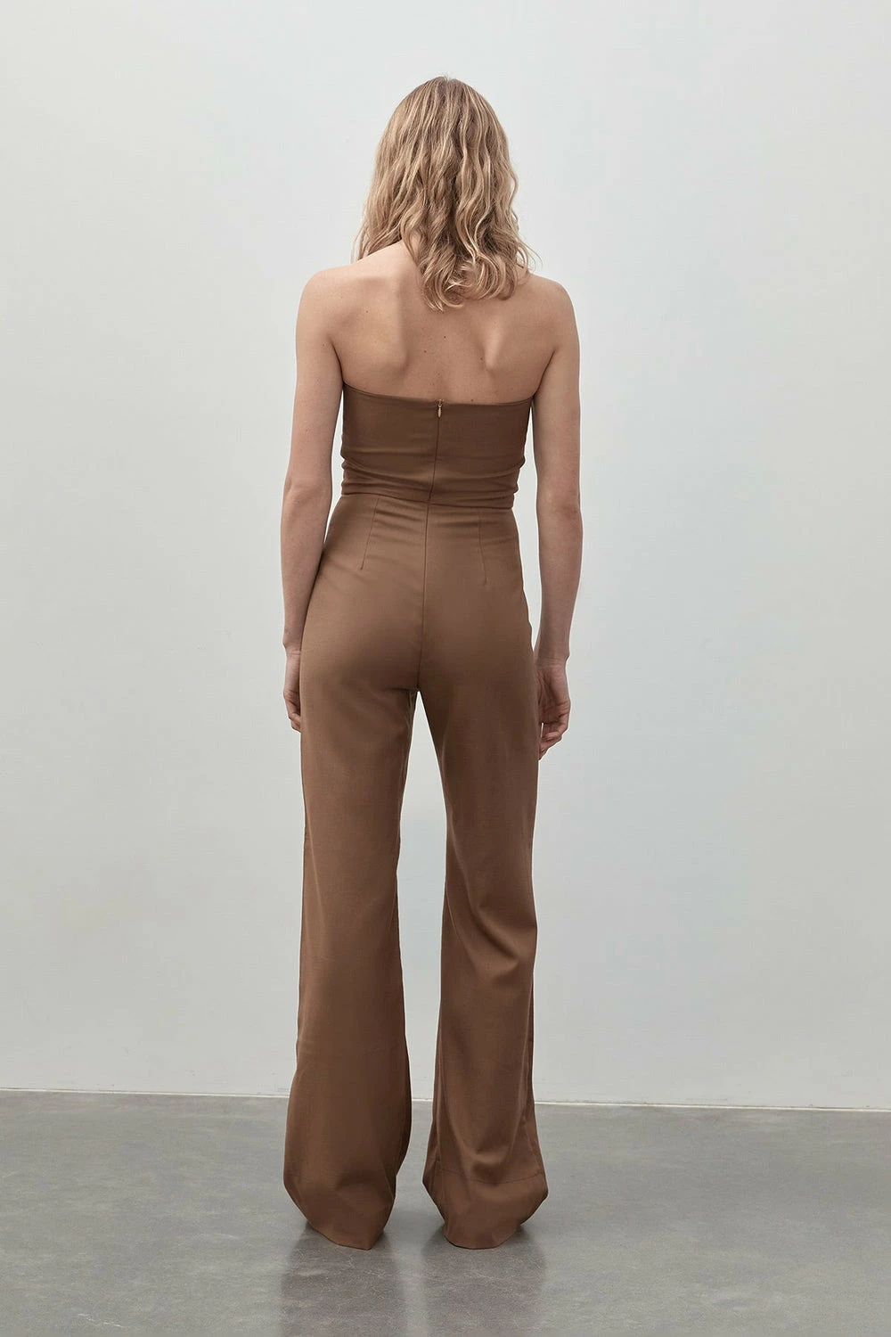 St. AgniTailored Wool Jumpsuit - Truffle 4 St. AgniTailored Wool Jumpsuit - Truffle - Image 4