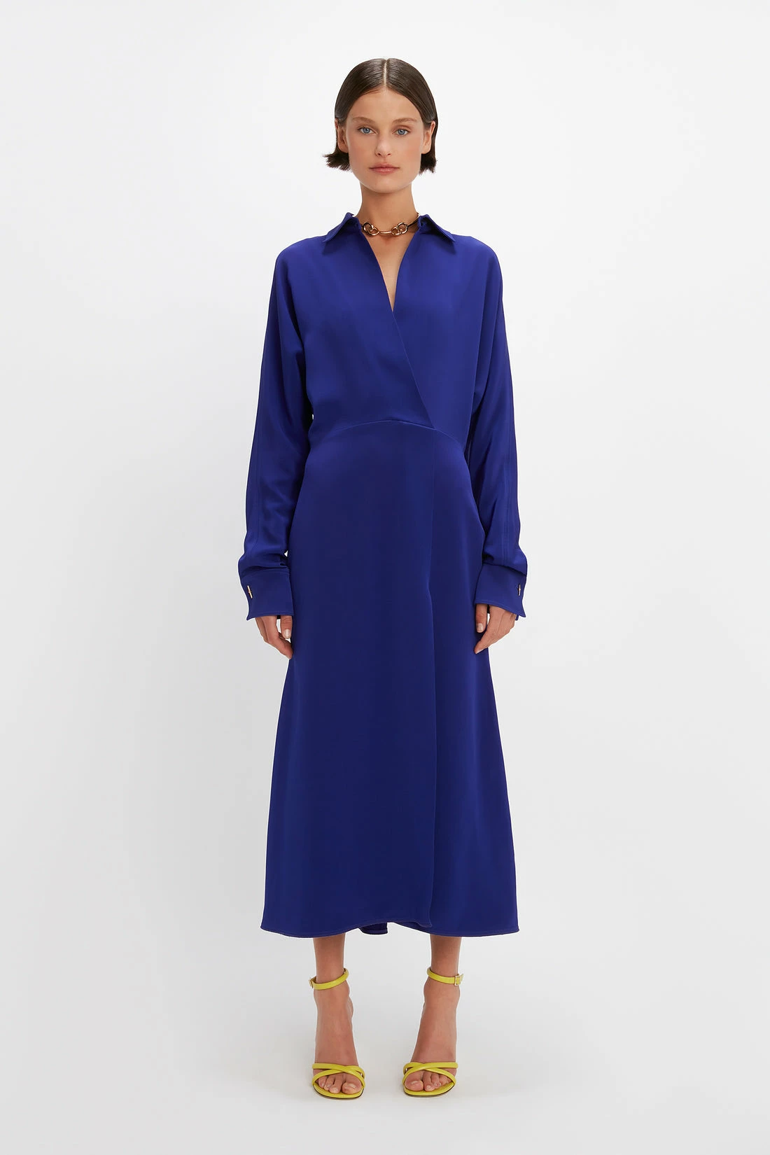 Victoria BeckhamWrap Front Dress - Electric Purple 2 Victoria BeckhamWrap Front Dress - Electric Purple - Image 2