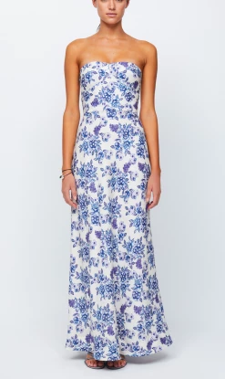 Bec + BridgeAudette Strapless Maxi - Porcelain Floral
