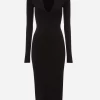 Victoria BeckhamVB Body Deep Vee Midi - Black