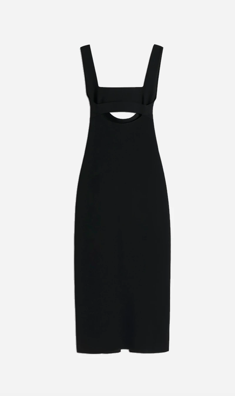 Victoria BeckhamVB Body Fitted Midi Dress - Black 1 Victoria BeckhamVB Body Fitted Midi Dress - Black