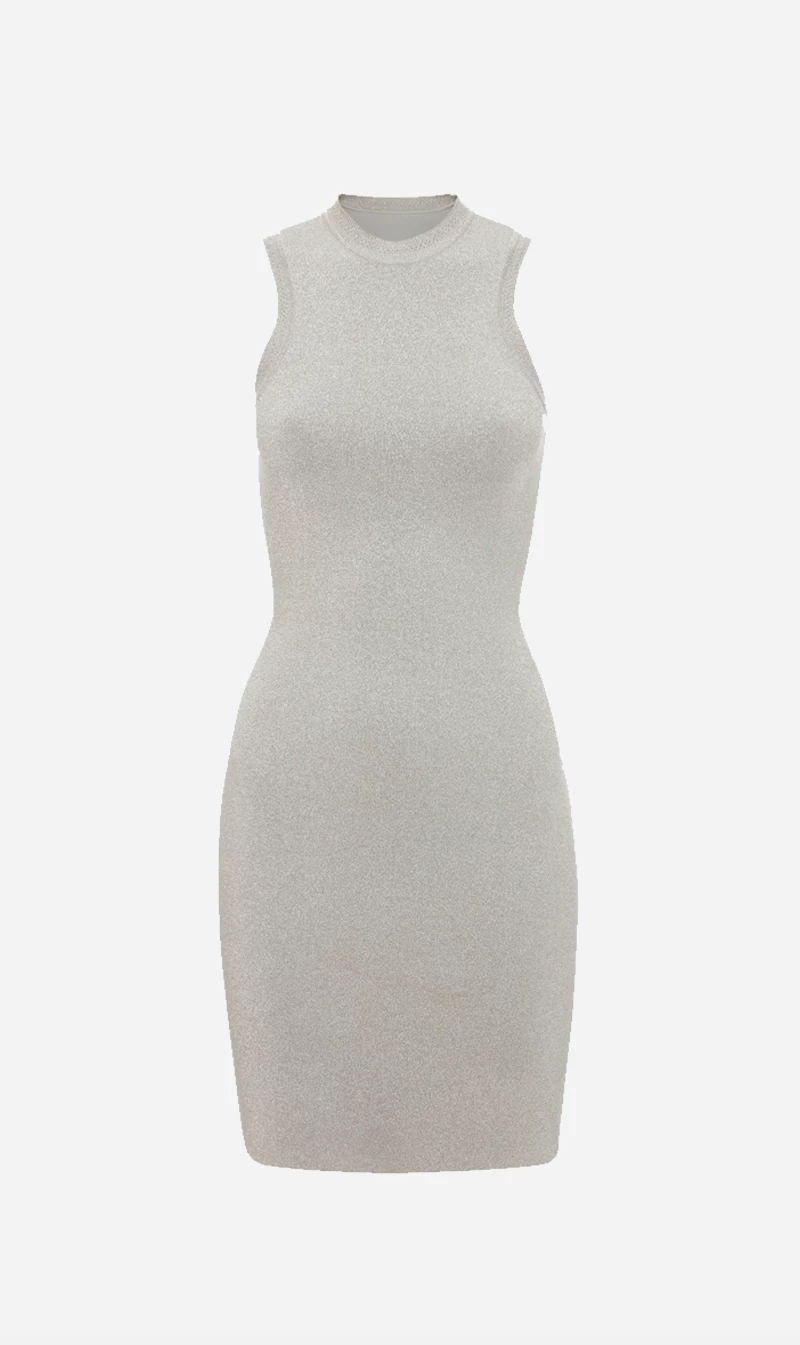 Victoria BeckhamVB Body Lurex Fitted Mini - Silver 1 Victoria BeckhamVB Body Lurex Fitted Mini - Silver