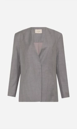 St AgniCurve Seam Wool Blazer - Grey
