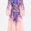 ZimmermannHigh Tide Buttoned Dress - Purple Floral