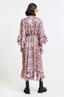 Karen WalkerHolly Dress - Russian Floral -Viktoria & Woods shop holly dress 42259 sandstorm back 0018372001660873953@2x