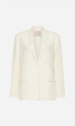 St AgniLinen Cut Out Blazer - Ivory