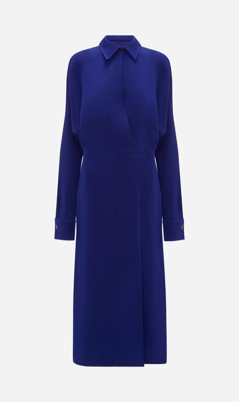 Victoria BeckhamWrap Front Dress - Electric Purple 1 Victoria BeckhamWrap Front Dress - Electric Purple