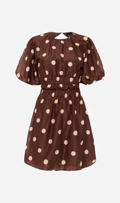 SIR THE LABELVivi Open Back Mini Dress - Marlon Polka Dot