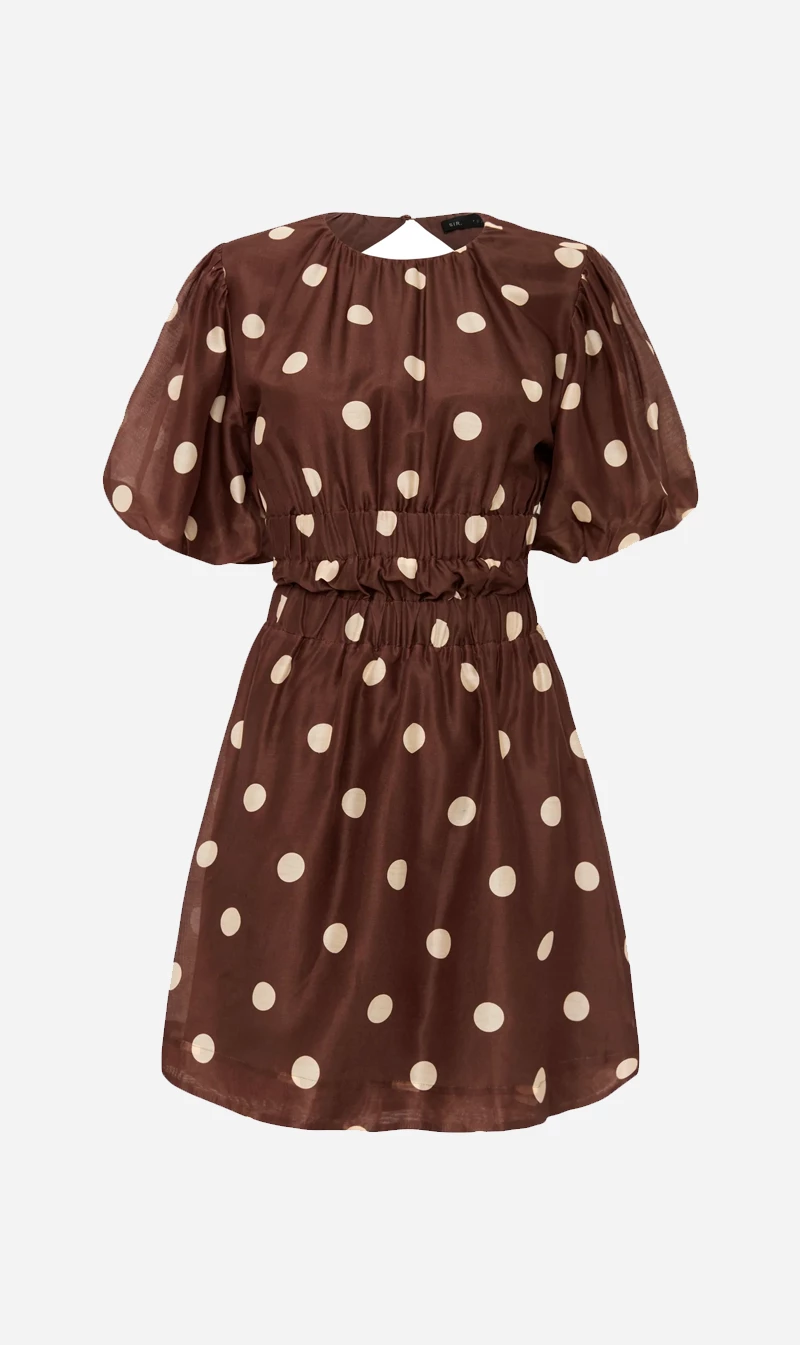 SIR THE LABELVivi Open Back Mini Dress - Marlon Polka Dot 1 SIR THE LABELVivi Open Back Mini Dress - Marlon Polka Dot