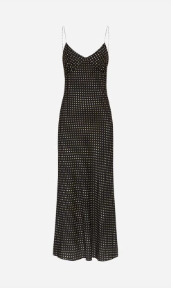 MatteauLow Back Slip Dress - Polka