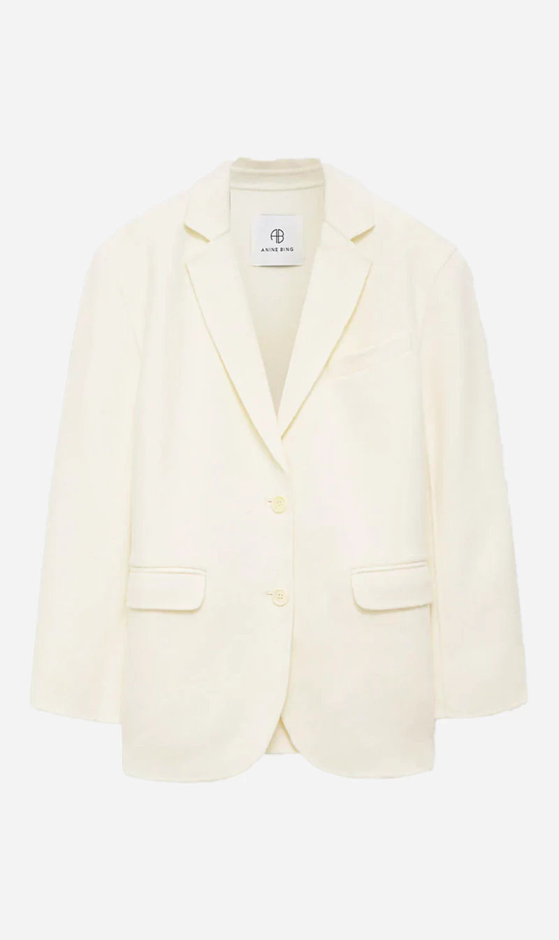 Anine BingQuinn Blazer - White 1 Anine BingQuinn Blazer - White
