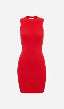 Victoria BeckhamVB Body Fitted Mini Dress - Red