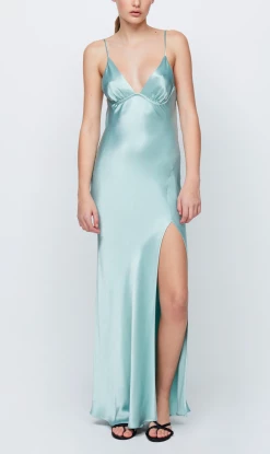 Bec + BridgeRen Split Maxi Dress - Seafoam Green