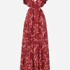 ZimmermannTiggy Frill Shoulder Dress - Pink/ Peach Paisley