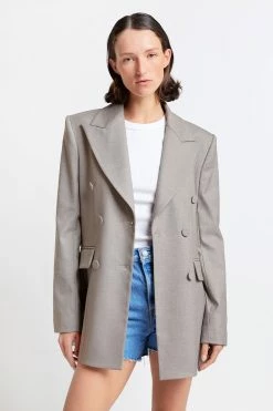 Karen WalkerTuxedo Double Breast Blazer - Bran -Viktoria & Woods shop tuxedo double breasted blazer 60209 bran 4 0362081001664842279@2x