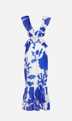 SIR THE LABELVivi Frill Maxi Dress - Merce Abstract